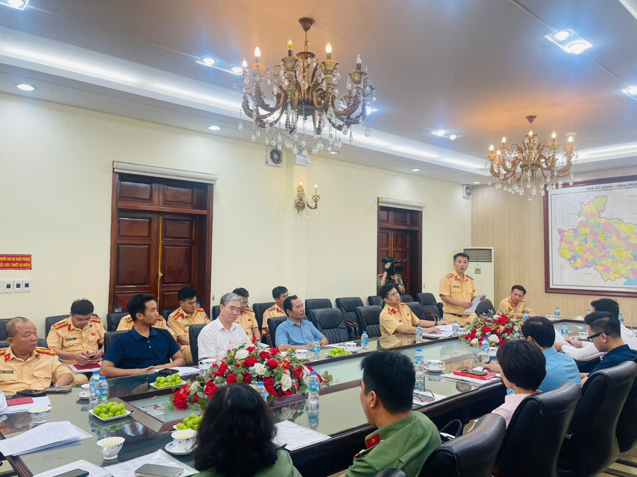 Phòng cảnh sát giao thông tổ chức buổi tiếp xúc với đại diện các cơ quan thông tấn, báo chí trên địa bàn thành phố thực hiện Chỉ thị số 08-CT/TU của Thành ủy